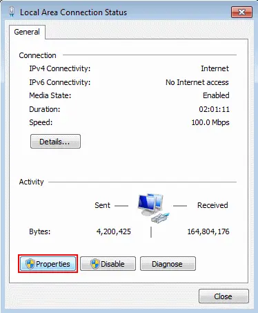 Local Area Connection Properties