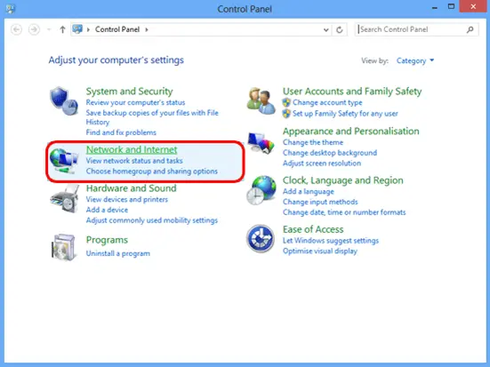 Network and Internet Settings