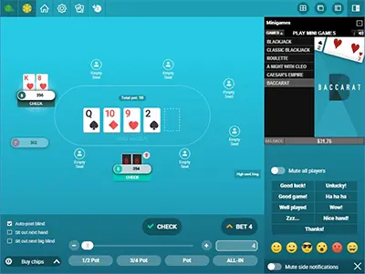 Best poker site interface