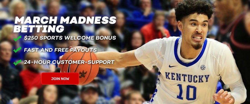 Join Now and claim a 50% Welcome Bonus to bet on March Madness Odds!