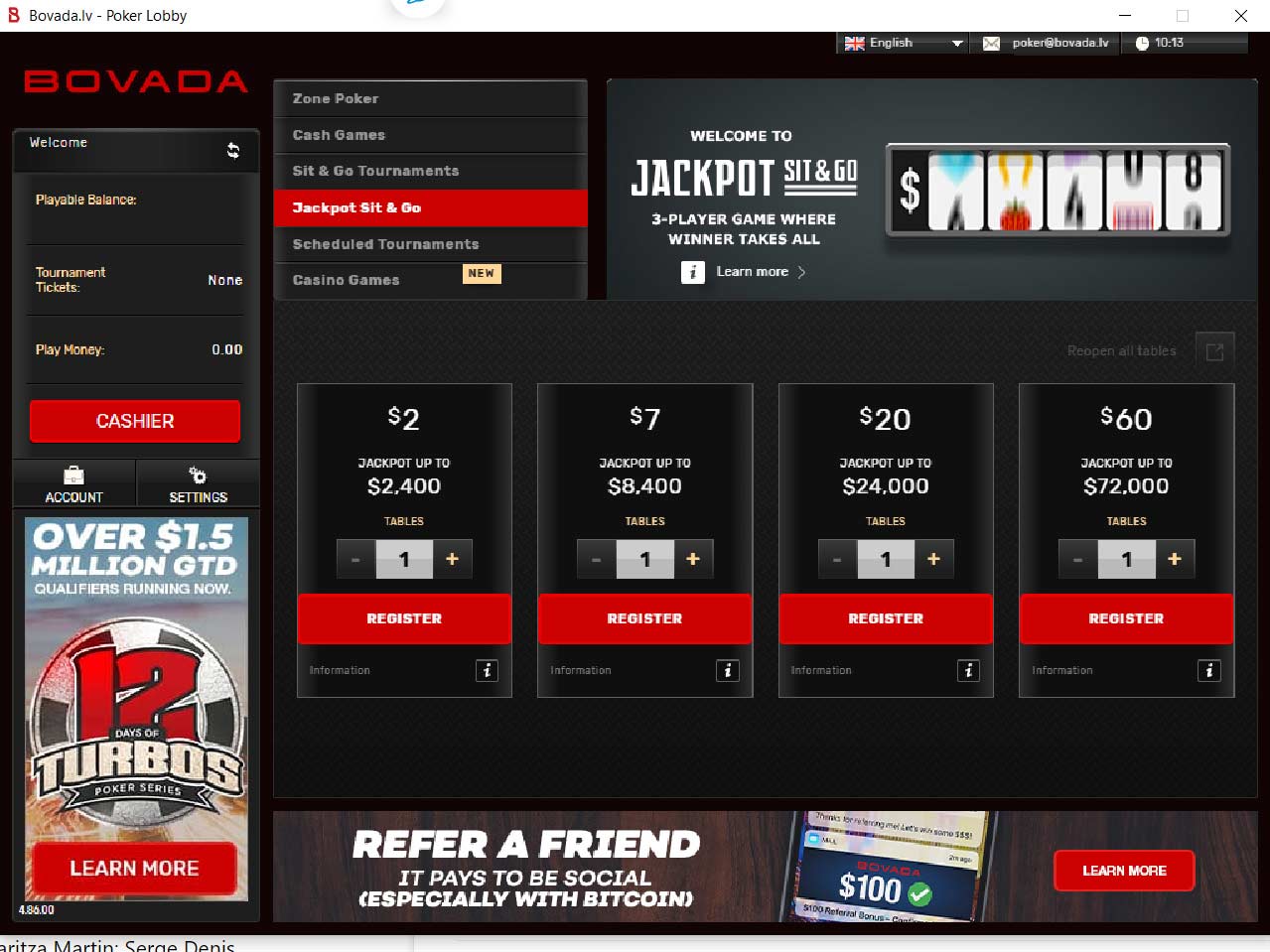 Jackpot Sit & Go - Play Poker | Bovada