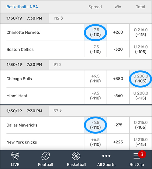 Betting Point Spread Work