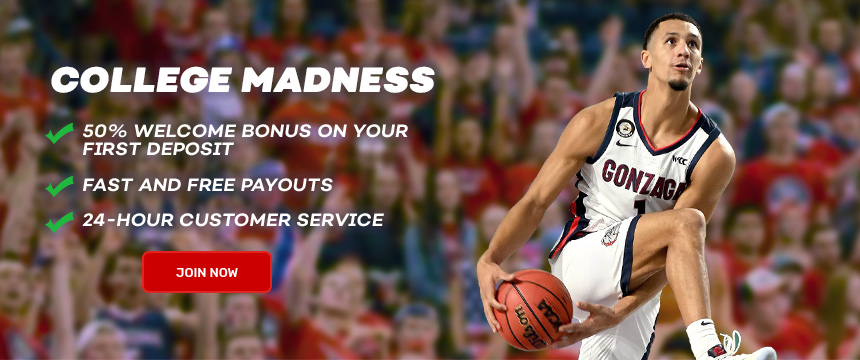 Join Now and claim a 50% Welcome Bonus to bet on March Madness Odds!