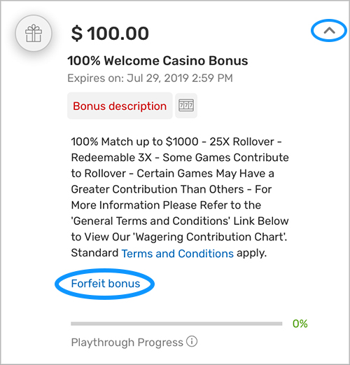 Bonus: Can I Forfeit a Bonus? - Help Center - Bodog Casino