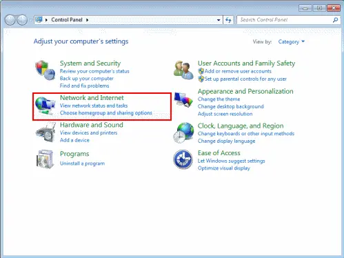 Network and Internet Settings