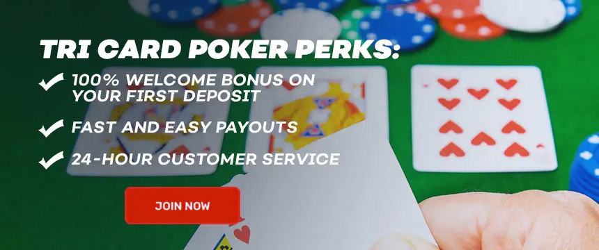 Tri Card Poker at Bovada