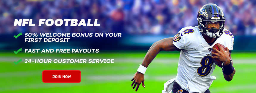 Join and claim your welcome bonus and bet on the NFL.
